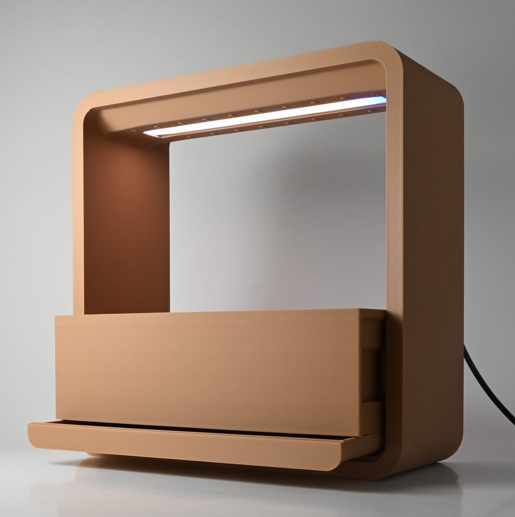 Pot Planter Vase Natural Oak Grow Light