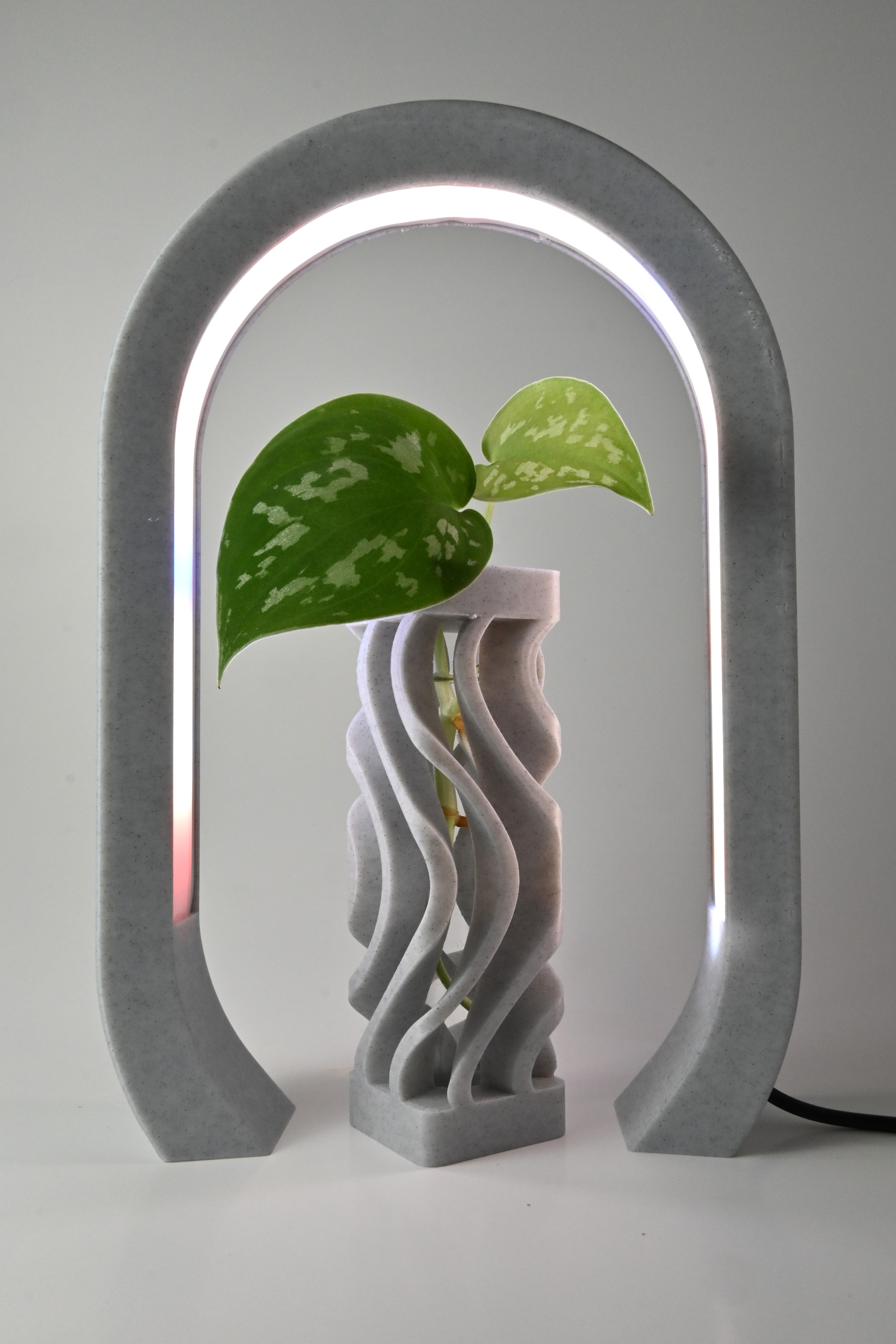 Marble Grow Light Sculpture Home Decor