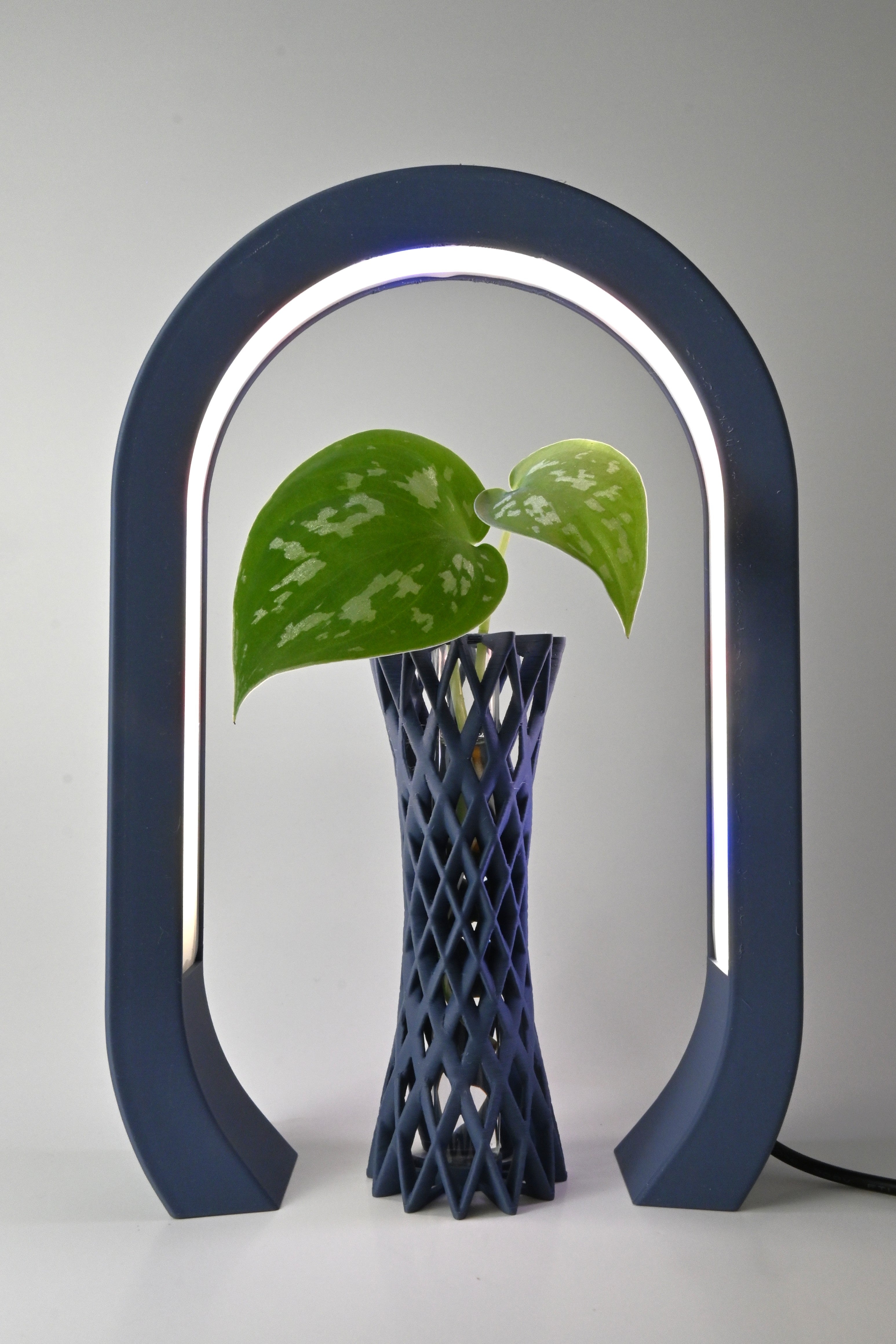 Slate Grey Grow Light Sculpture Home Decor